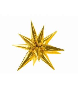 3D Stern Goldener Folienballon - 90 cm