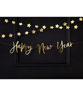 Goldene Happy New Year Girlande