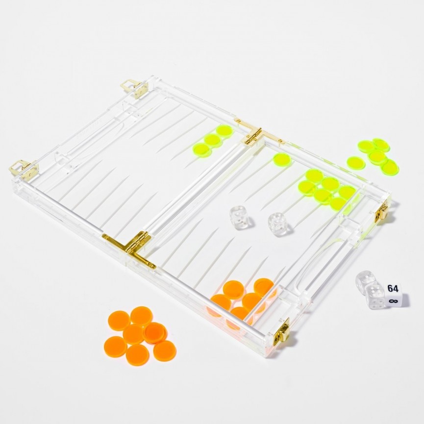 Mini Backgammon - Limited Edition Neon