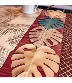 Velvet & Glitter Tropical Leaves Garland