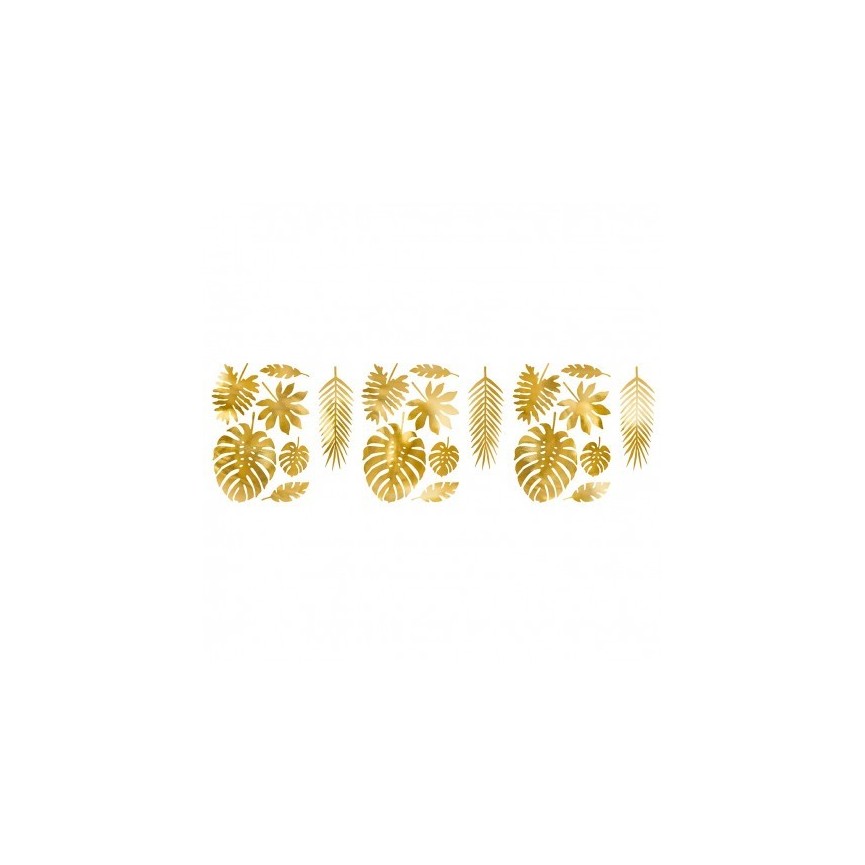 21 Gold Paper Tropical Leaves 21 Gold Paper Tropical Leaves