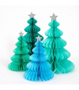 10 Weihnachtsbaum aus Wabenpapier - Rainbow