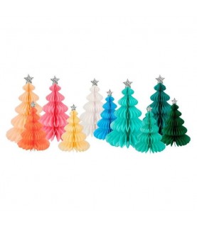 10 Weihnachtsbaum aus Wabenpapier - Rainbow