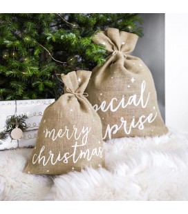 Hessian Merry Christmas Santa Sack