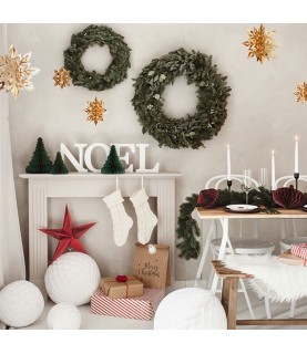 Chaussette décorative blanc cassé