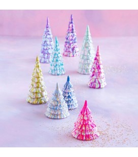 12 Assorted Marble Christmas Trees