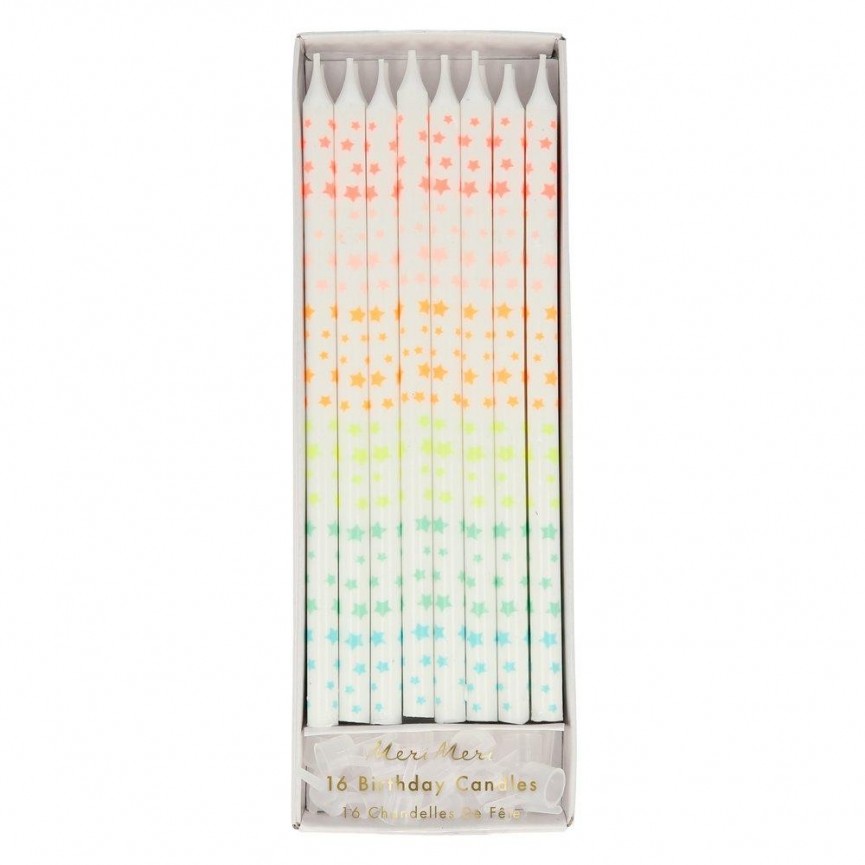 16 Multi Star Candles