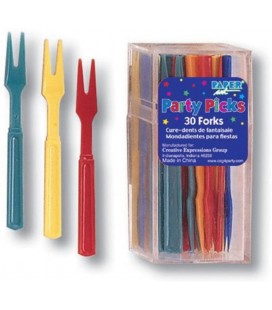 30 Color Cocktail Forks