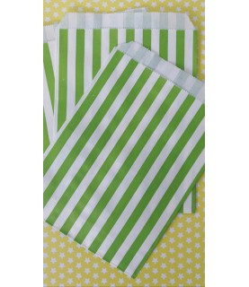 Lime Stripes Treat Bags