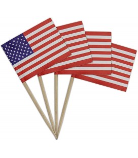 30 USA Fähnchen Partypiekser