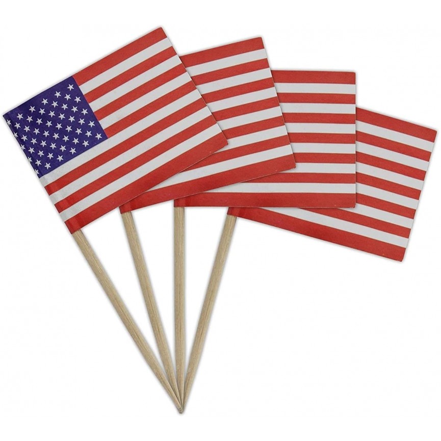 30 USA Fähnchen Partypiekser