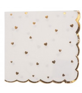 Gold Heart Napkins