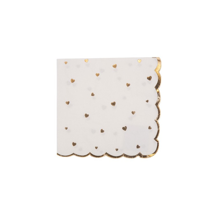 Gold Heart Napkins