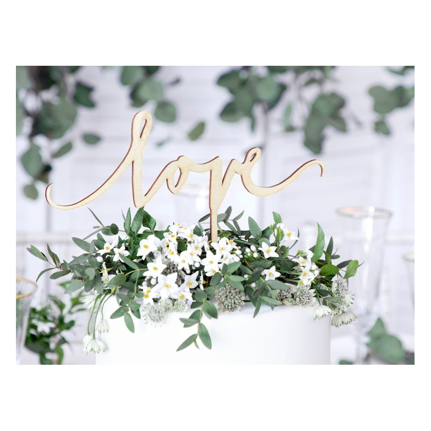 Wooden Love Cake Topper Wooden Love Cake Topper