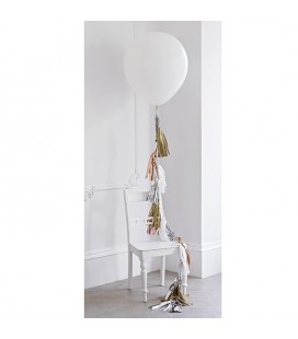Quasten-Girlande in Metallic
