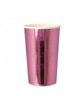 8 Pink Holographic Highball Cups