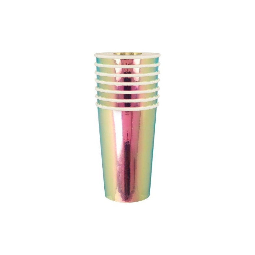 8 Oil Slick Holographic Highball Cups