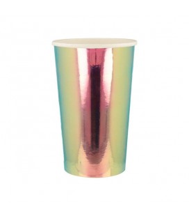 8 Oil Slick Holographic Highball Cups