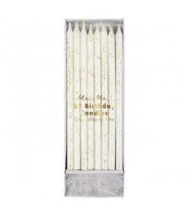 24 Gold Glitter Candles