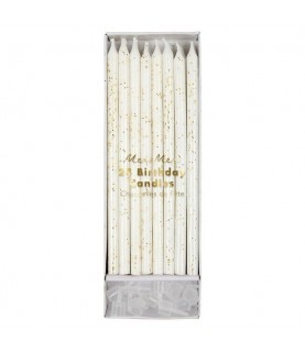 24 Gold Glitter Candles