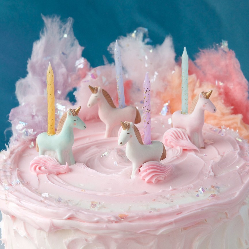 4 Cake Topper/ Porte-Bougie Licorne