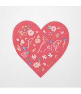 Serviettes en forme de Cœur de la Saint-Valentin