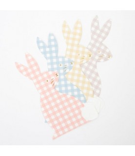 16 Gingham Bunny Napkins