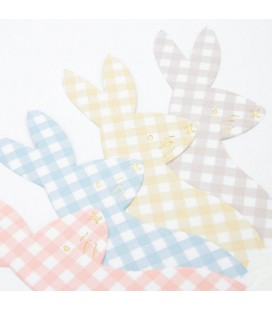 16 Gingham Bunny Napkins