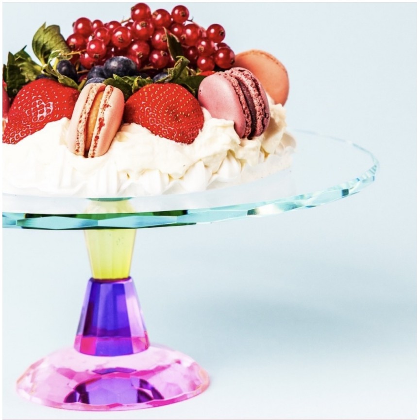 Colorful Glass Cake Stand XL