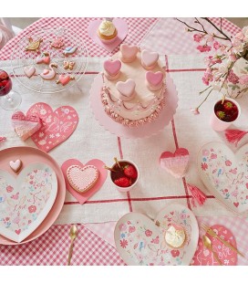Serviettes en forme de Cœur de la Saint-Valentin