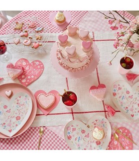 Valentine Heart Die Cut Napkins