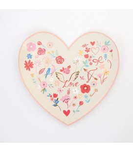 Valentine Heart Die Cut Napkins
