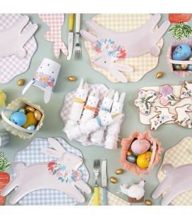 16 Gingham Bunny Napkins