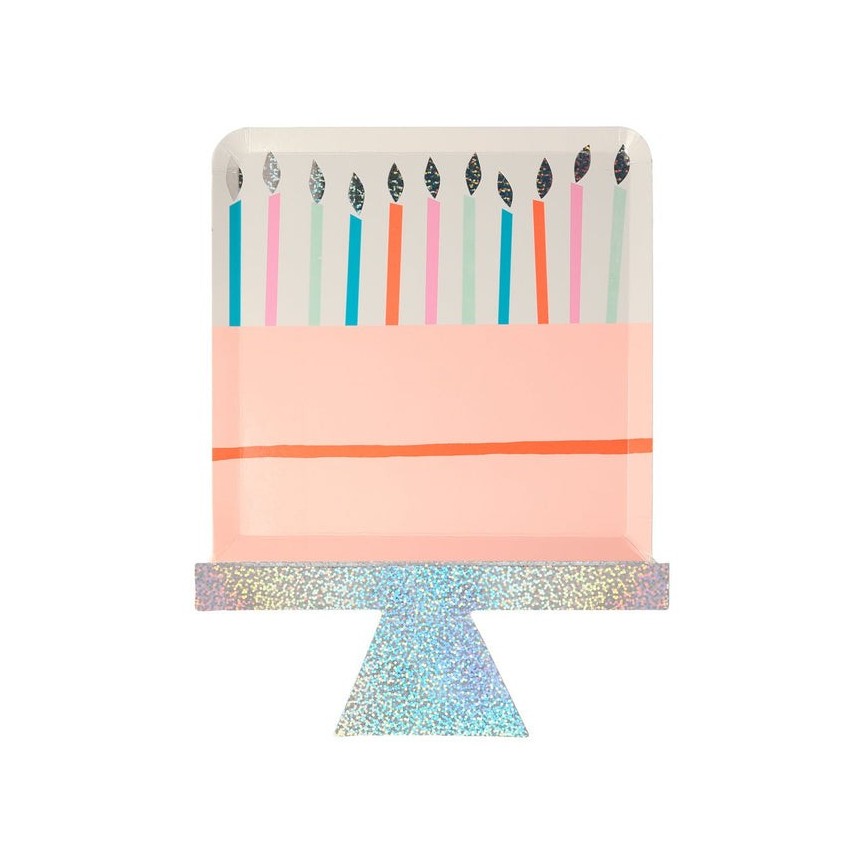 8 Birthday Cake Plates
