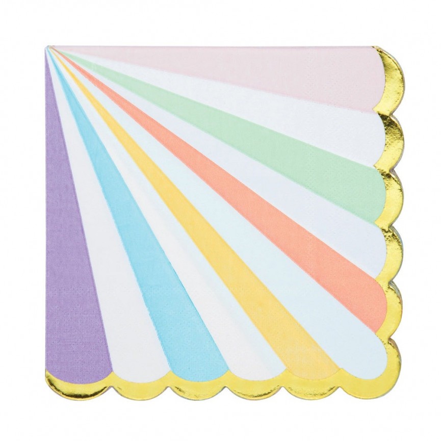 Scalloped Pastel Napkins
