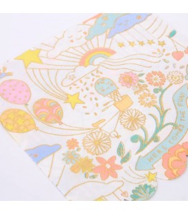 16 Happy Doodle Large Napkins