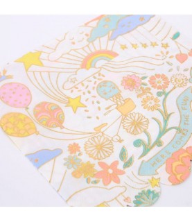 16 Happy Doodle Large Napkins