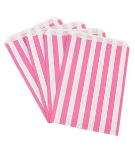 Magenta Stripes Treat Bags