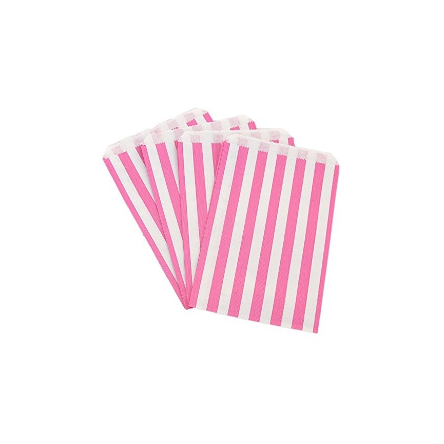 Magenta Stripes Treat Bags Magenta Stripes Treat Bags