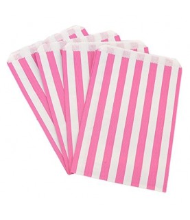 Magenta Stripes Treat Bags