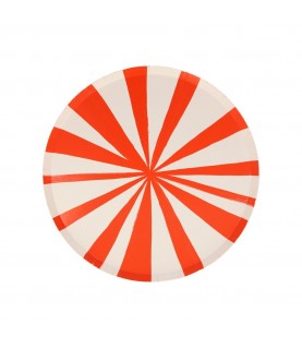 8 Red Stripe Side Plates Meri Meri