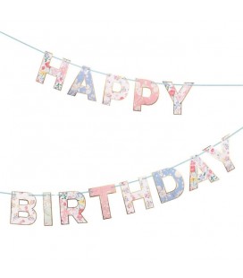 English Garden Happy Birthday Garland