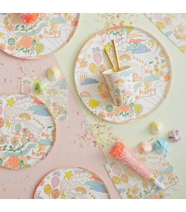 8 Happy Doodle Side Plates