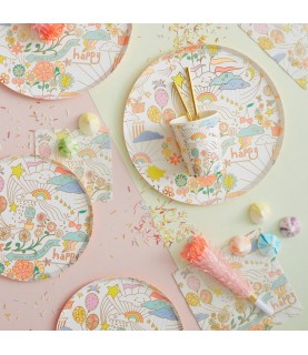 8 Happy Doodle Side Plates