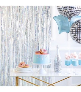 Holographic Foil Fringe Party Curtain