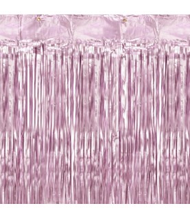 Pink Foil Fringe Party Curtain