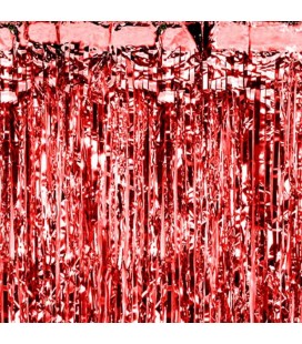 Red Foil Fringe Party Curtain