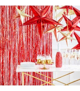 Red Foil Fringe Party Curtain