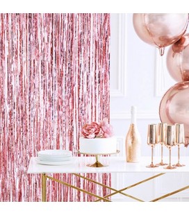 Rose Gold Foil Fringe Party Curtain