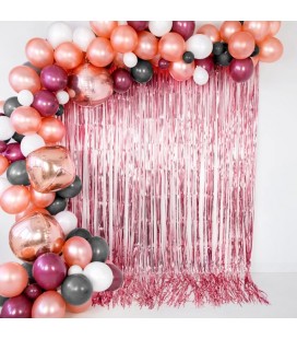 Rose Gold Foil Fringe Party Curtain